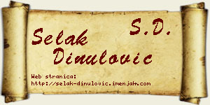 Selak Dinulović vizit kartica